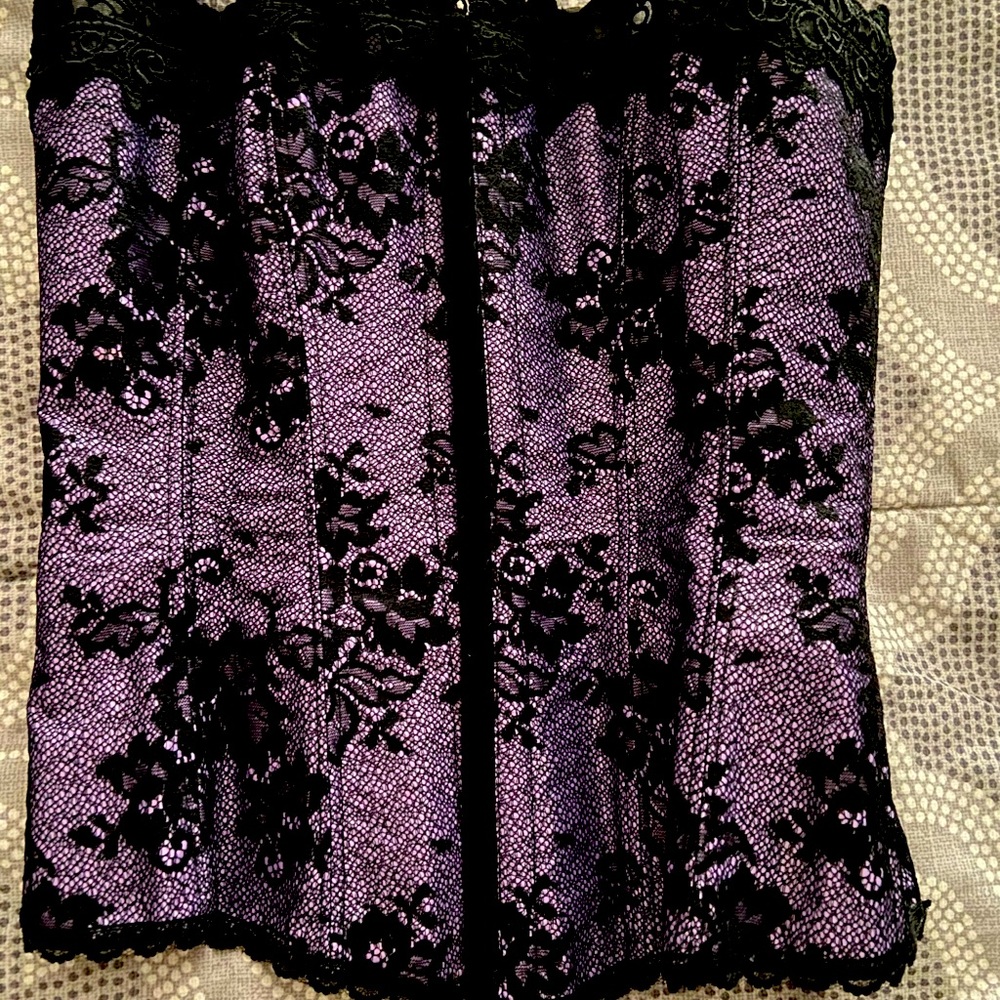 Purple and Black Fredricks of Hollywood Corset